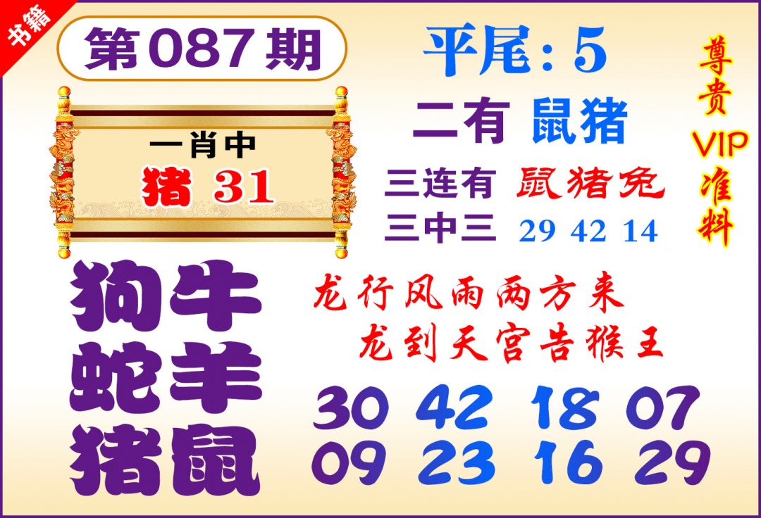 087期澳门九龙天书[图]